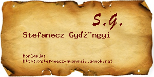 Stefanecz Gyöngyi névjegykártya