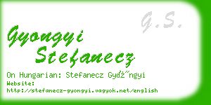 gyongyi stefanecz business card